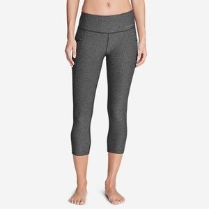 Eddie Bauer Crop Trail Tights Sz L EUC